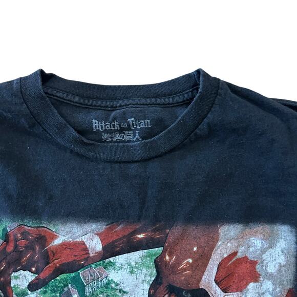Vintage Attack On Titan Anime Navy Blue T-Shirt Men's Medium - Picture 3 of 4
